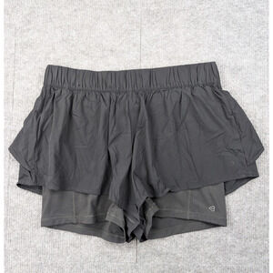 Blogilates Ruffle Shorts Womens Large Athletic Lined Training Running Black Gym